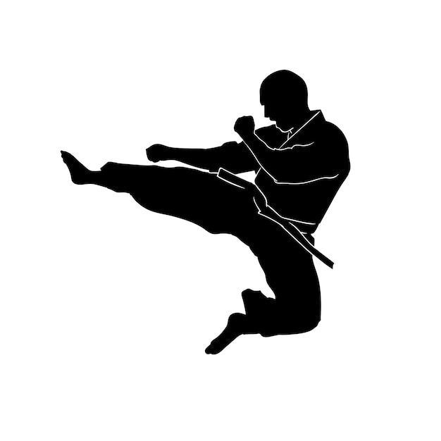 judo fighters silhouette illustration