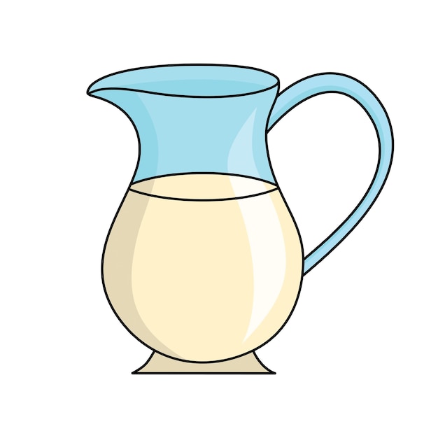 Vector jug cartoon vector illustration cute jug cartoon drawing playful pitcher design