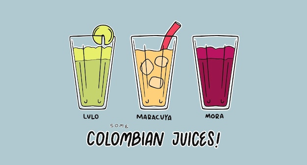 Vector jugos colombiaanse