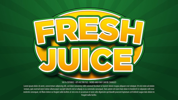 Juice 3d style text effect