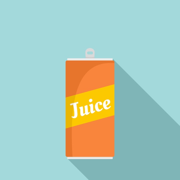 Juice can icon Flat illustration of juice can vector icon for web design