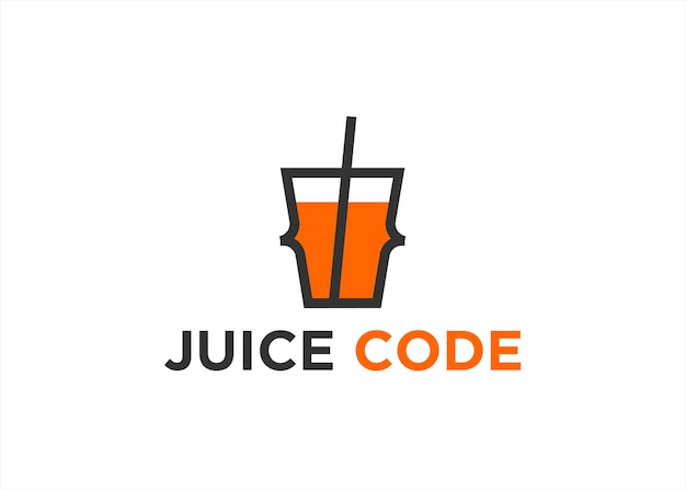 векторная иллюстрация дизайна логотипа кода сока