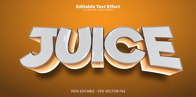 Juice editable text effect in modern trend style