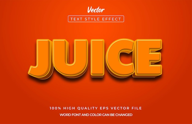 Juice editable text effect vector illustration