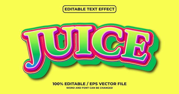 Juice editable text effect