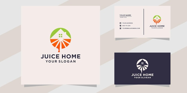 juice home logo and business card template