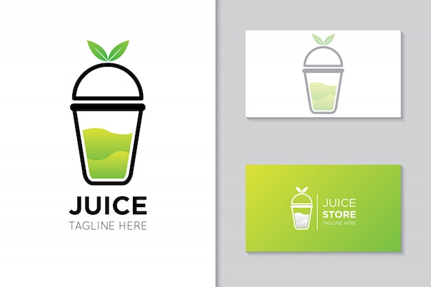 Logo di succo e illustrazione di icone