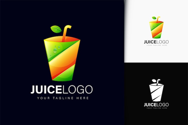 Juice logo-ontwerp met verloop