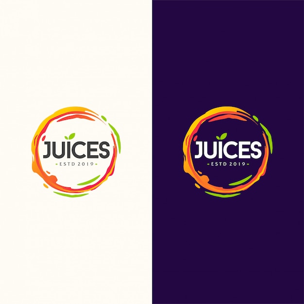 Juice logo ontwerp vectorillustratie