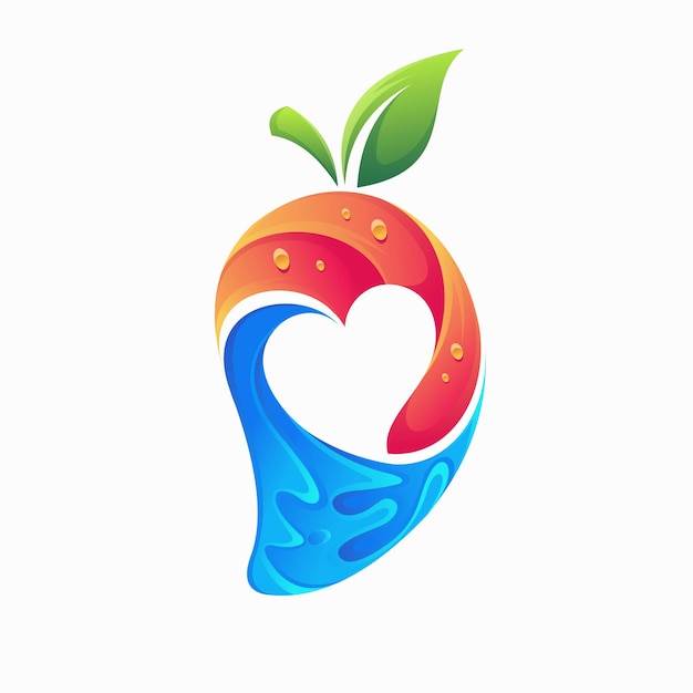логотип любителей сока с концепцией манго