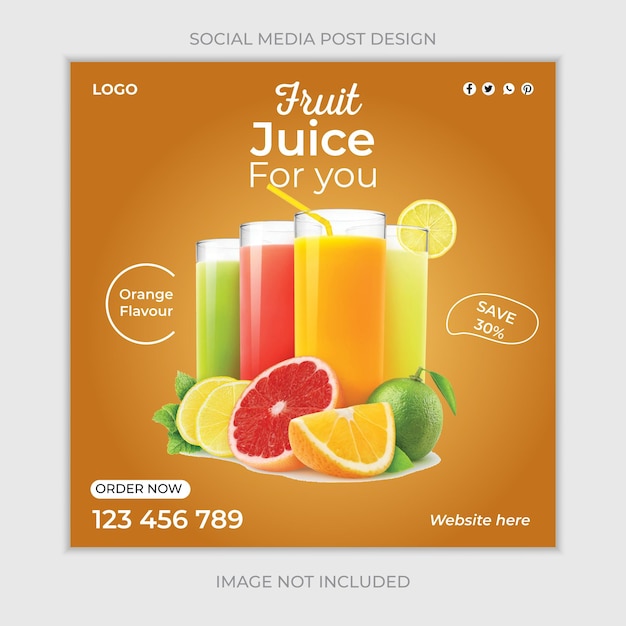 juice social media post design
