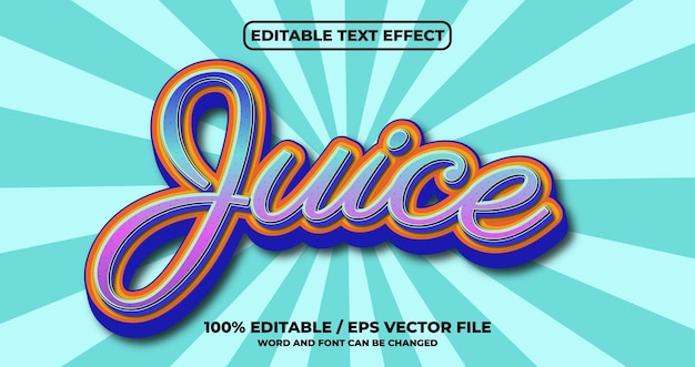 Juice text effect style