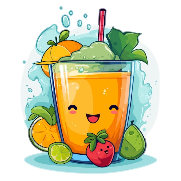 Juice vector on white background