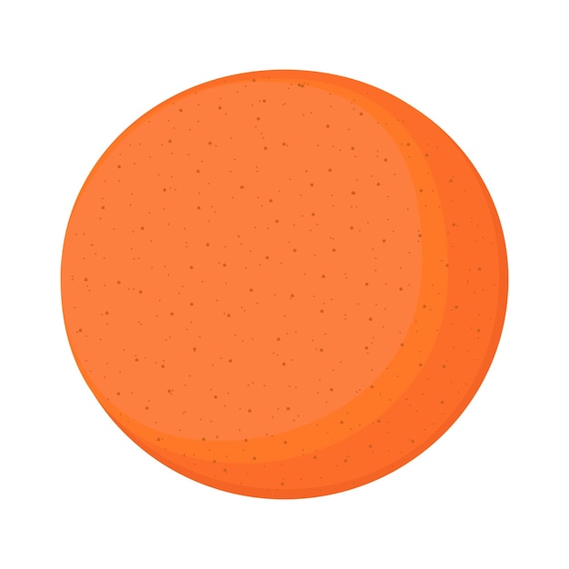 육즙 오렌지 채식주의 과일 벡터 평면 고립 된 그림
