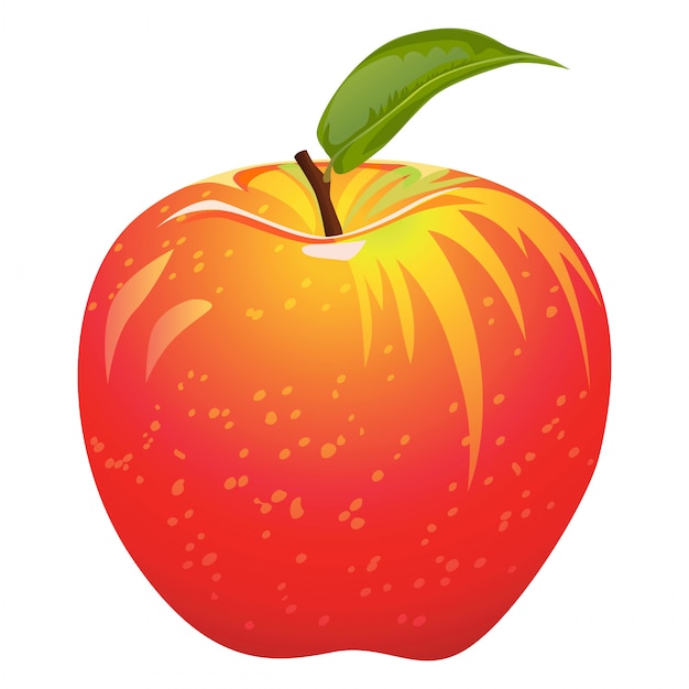 Juicy red apple