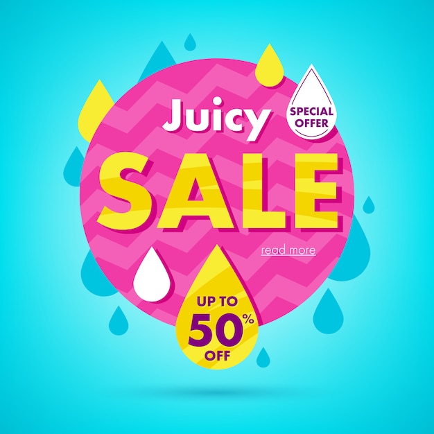 Vector juicy sale offer poster banner