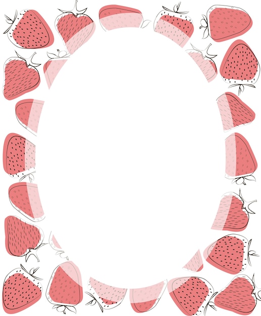 Juicy strawberry  collected in a composition on a white background