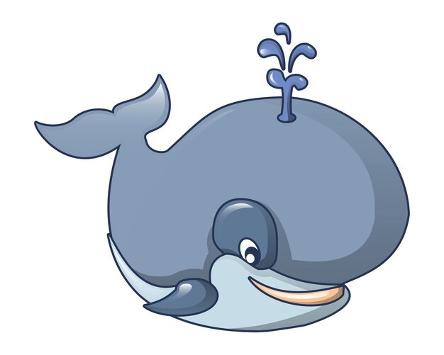 Vector juiste walvis pictogram cartoon van juiste walvis vector pictogram voor webdesign geïsoleerd op een witte achtergrond