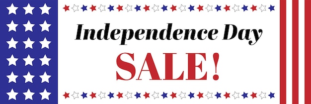 Vector july 4th independence day sale