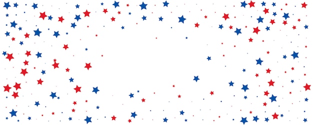 July fourth star confetti banner. background for independence day