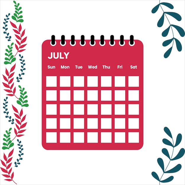 July Month Calendar