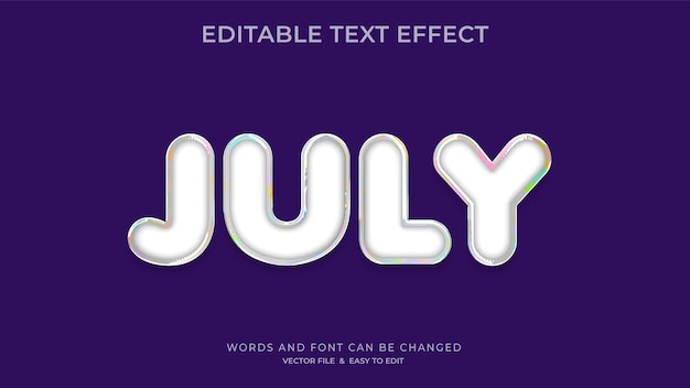 July text effects