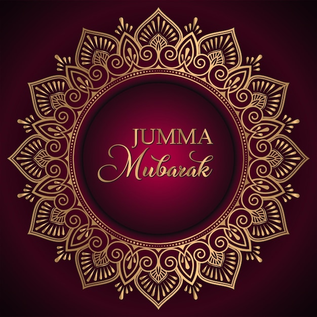 Jumma Mubarak Luxury mandala background Design