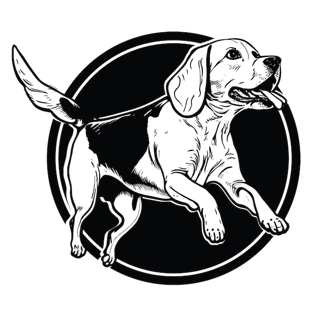 Vettore logo del cane da salto