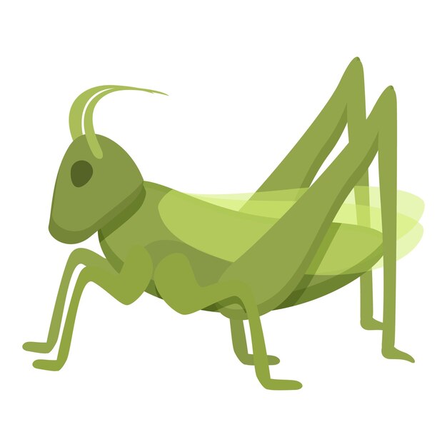 Vector jump grasshopper icon cartoon vector life insect