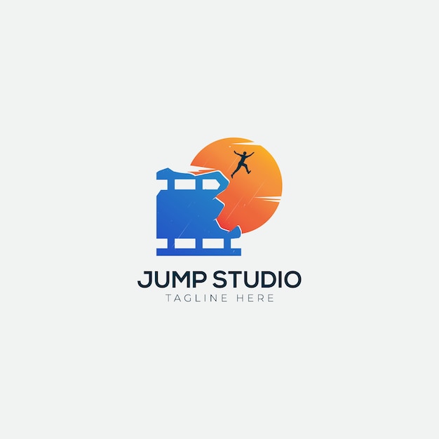 Vector jump hill studio-logo