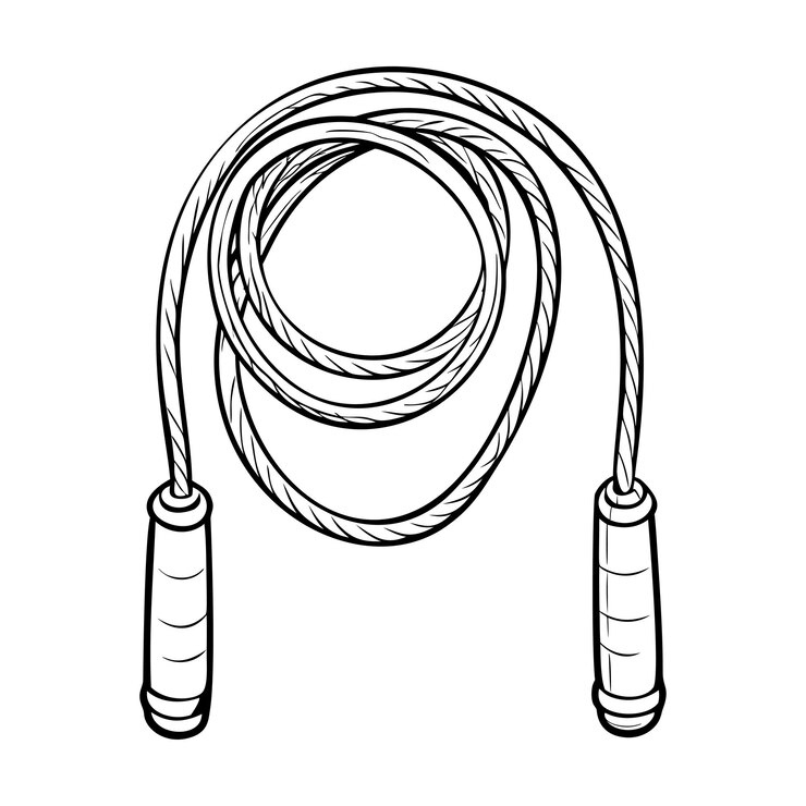 Jump rope on a white background