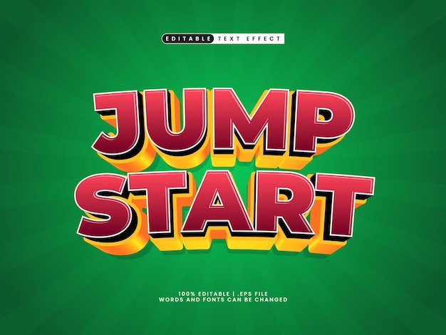 jump start text effect