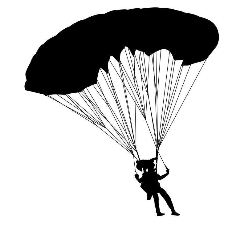 Vector jumper black and white silhouettes vector illustration