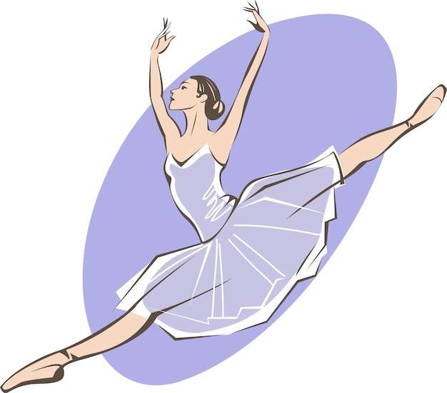 Vector jumping ballerina