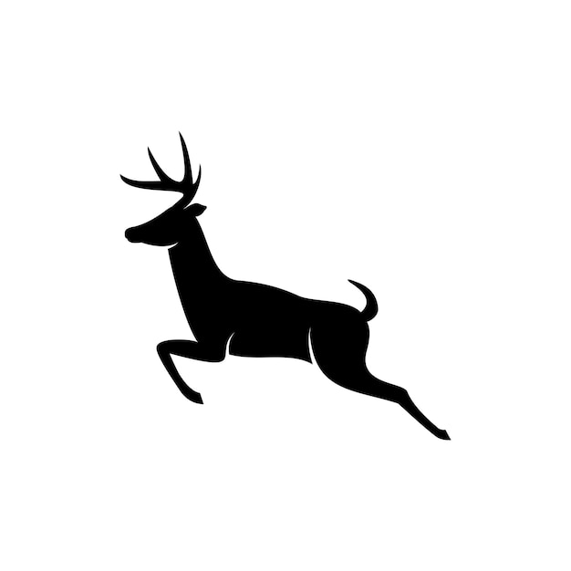 jumping deer logo illustration