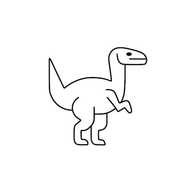 Premium Vector  Jumping dinosaur