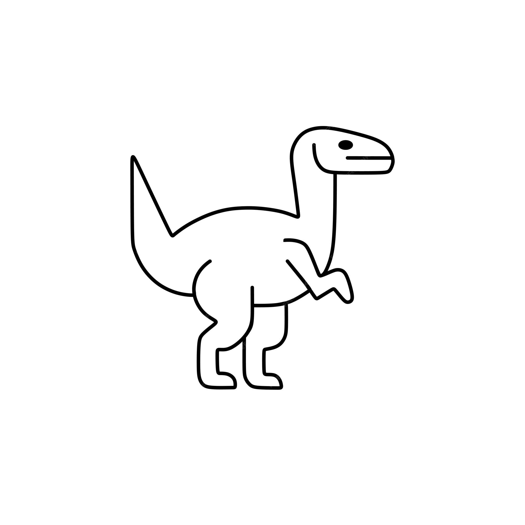 Premium Vector  Jumping dinosaur