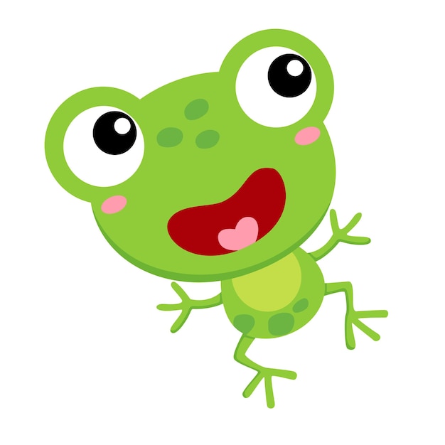 Jumping Frog Animal Clipart Vector for decoration