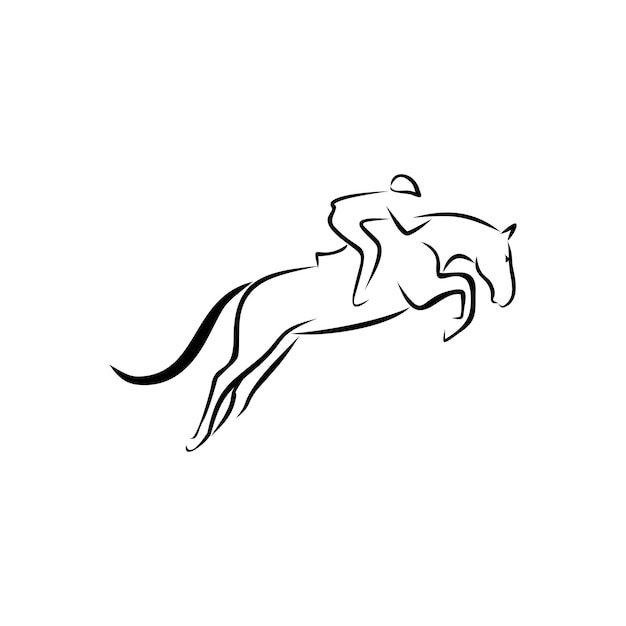 Jumping horse illustration