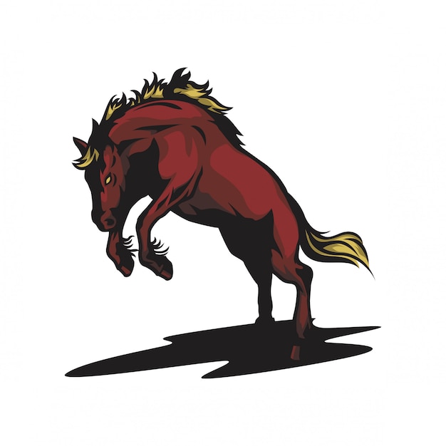 jumping horse vector 