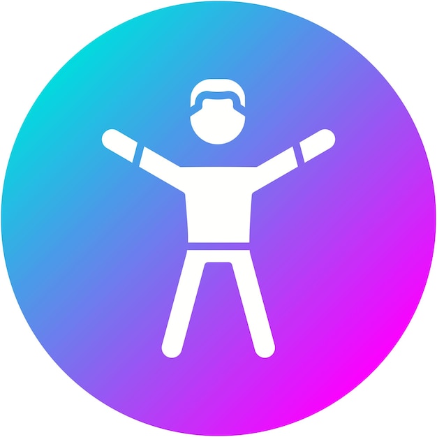 Jumping jack vector icon can be used for workout app iconset