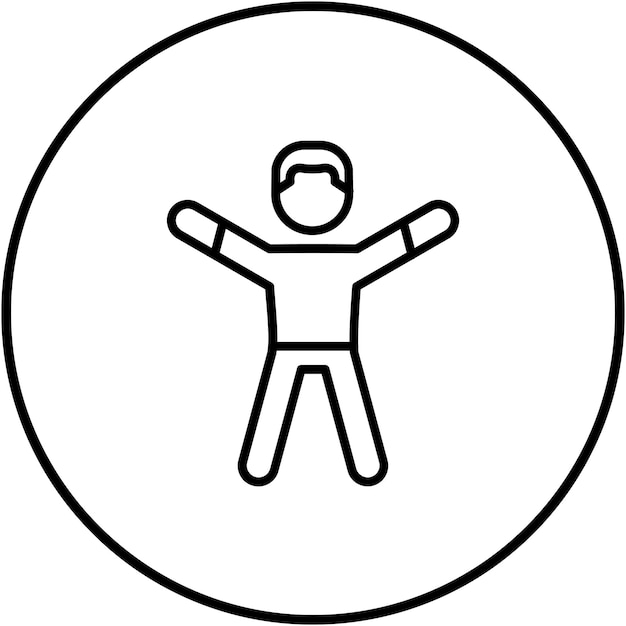 Jumping jack vector icon can be used for workout app iconset