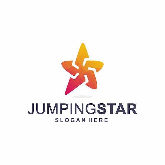 Jumping Star Logo sjabloon