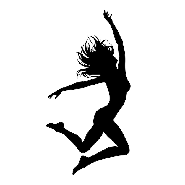 Jumping woman svg