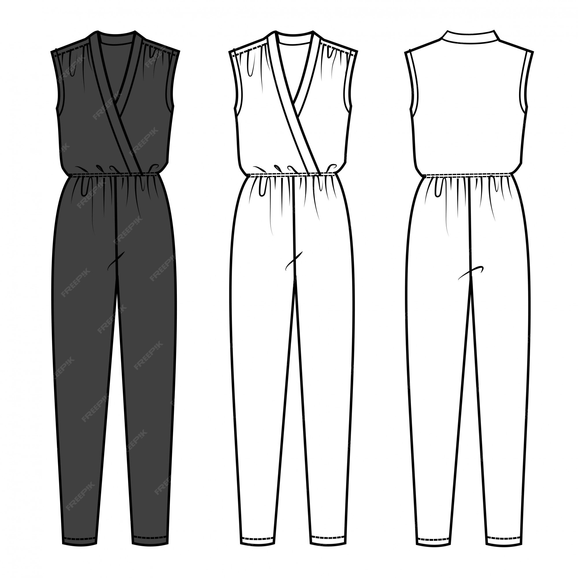 Jumpsuit Flat Sketch | peacecommission.kdsg.gov.ng