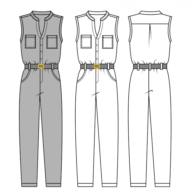 1429 Jumpsuit Technical Drawing Images Stock Photos  Vectors   Shutterstock