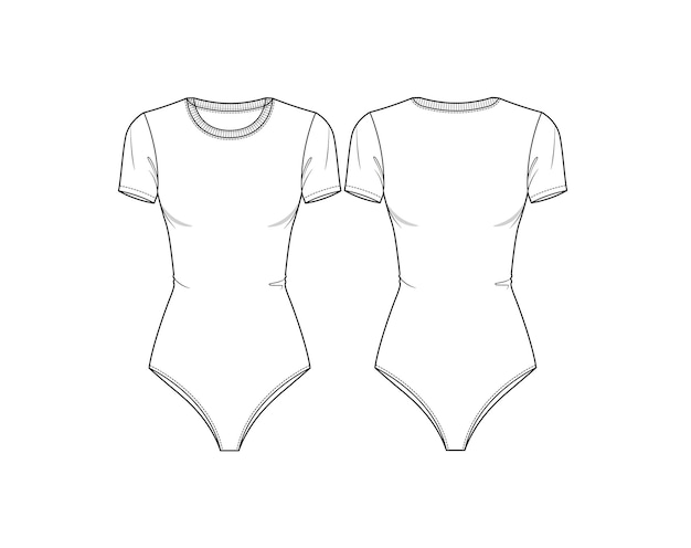 Jumpsuit sketch template