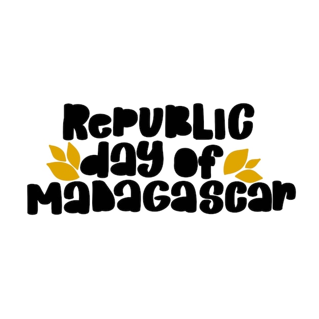 June 26 Independence Day of Madagascar vector illustration