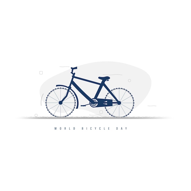 June 3 World Bicycle Day vector illustration