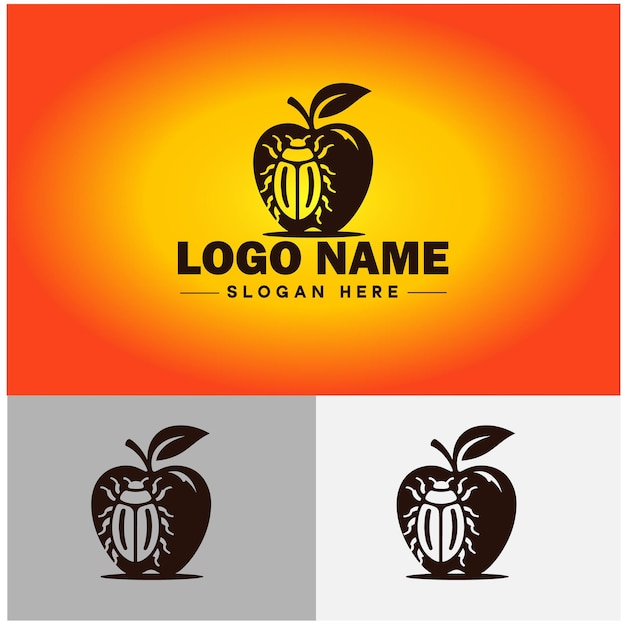 June bug bee logo icon vector for business brand app icon June bug Insect bee logo template